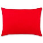 저지 무지 베개커버 - 레드
