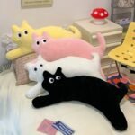 힐끔 고양이 컬러 롱쿠션 선물 동물 애착인형 바디필로우 4colors